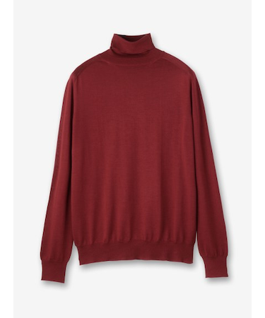 【カシミヤシルク】タートルネックニット