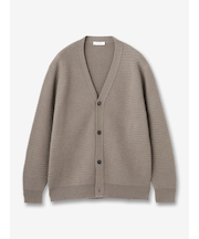 バスケット編みVネックカーディガン