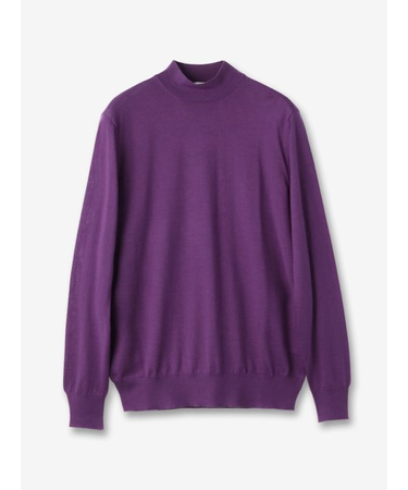 カシミヤ モックネックニット