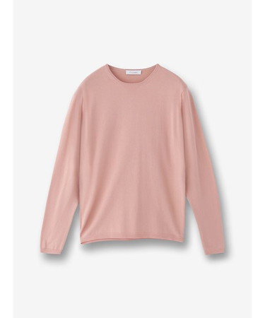 【27ゲージ】コットン クルーネックニット 長袖