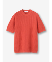 コットン半袖ニット