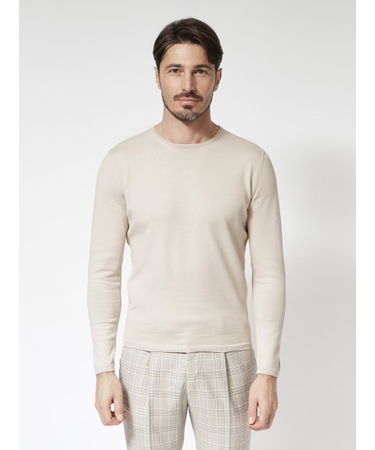 【27ゲージ】コットン クルーネックニット