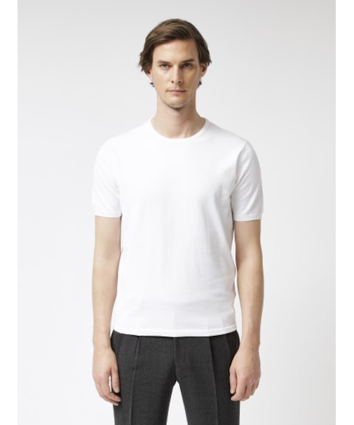 【27ゲージ】コットン クルーネック半袖ニット