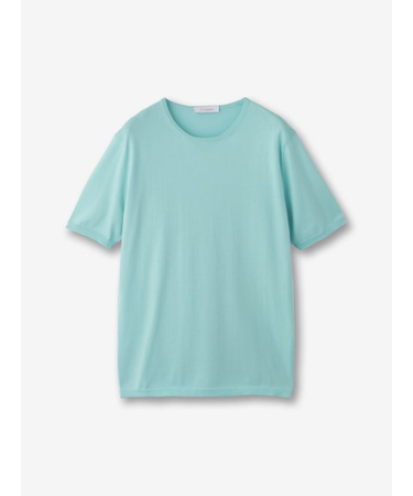 【27ゲージ】コットン クルーネック半袖ニット