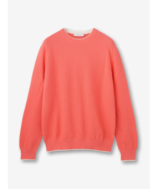 鹿の子編みクルーネックレイヤードニット