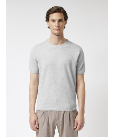 【27ゲージ】コットン クルーネックニット