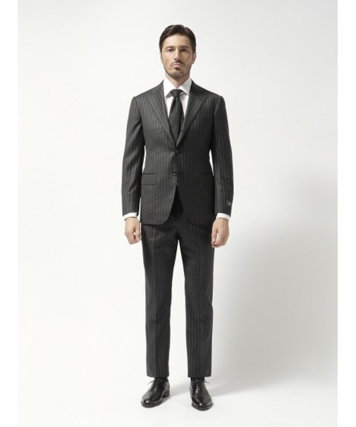 【大島監修|DORMEUIL ROYAL11】チョークストライプ ウールスーツ