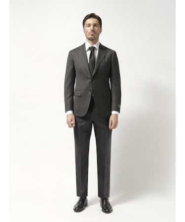 【大島監修|DORMEUIL ROYAL11】ウール ヘリンボーンスーツ