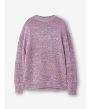 クルーネックメランジニット