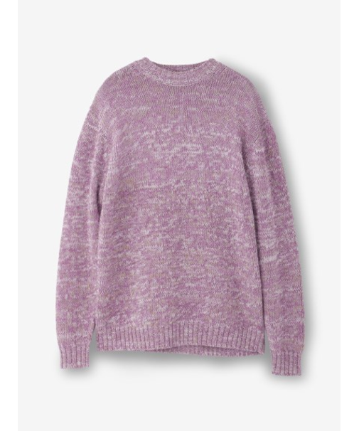 クルーネックメランジニット