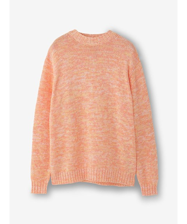 クルーネックメランジニット