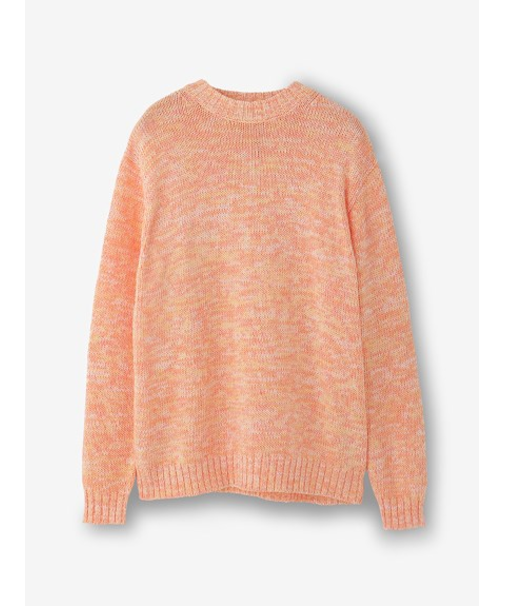 クルーネックメランジニット