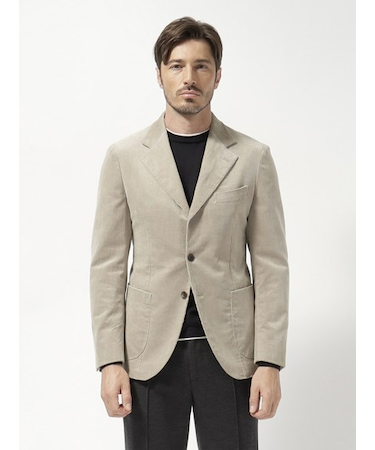 ストレッチコーデュロイ 段返り3つボタンジャケット