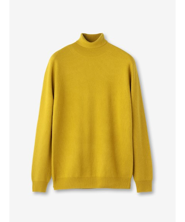カシミヤ タートルネックニット