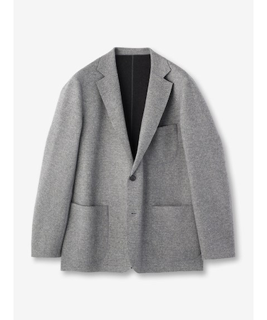ウールカシミヤ ダブルフェイス ニットジャケット