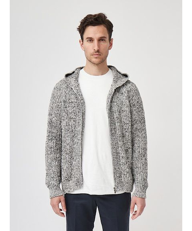 ローゲージ メランジニットパーカ