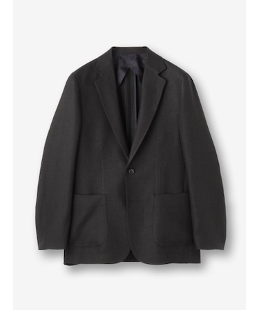 リネンウール ホップサックシャツジャケット