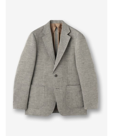 リネンコットン ダブルフェイス シャツジャケット