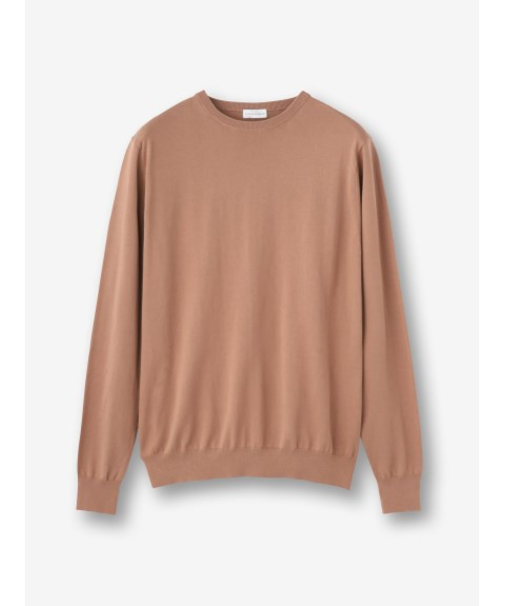 コットンクルーネック長袖ニット