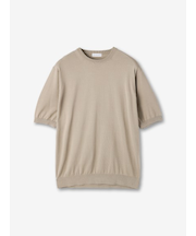 クルーネック 半袖ニット