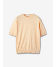 クルーネック 半袖ニット