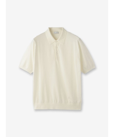 コットン 半袖ニットポロ
