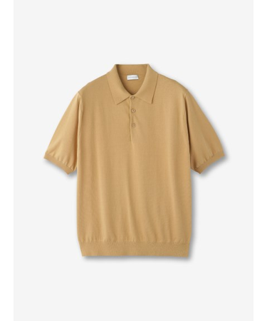 コットン 半袖ニットポロ