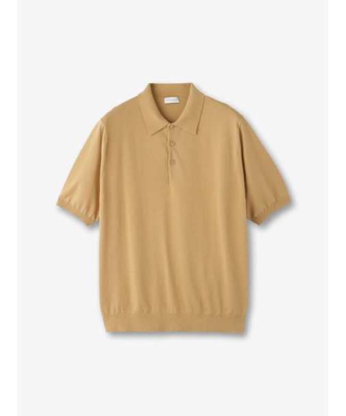 コットン 半袖ニットポロ