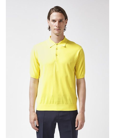 コットン 半袖ニットポロ