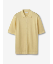 シルクコットン 半袖ニットシャツ