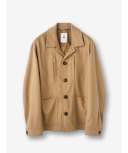 ウールメルトン オープンカラーブルゾン