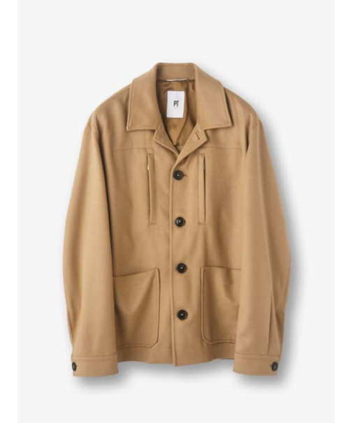 ウールメルトン オープンカラーブルゾン