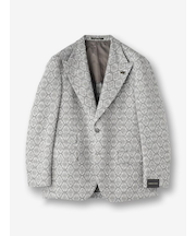 幾何学柄ピークドラペルジャケット