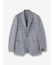 シルクウール チェックジャケット