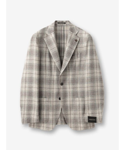 シルクウール チェックジャケット