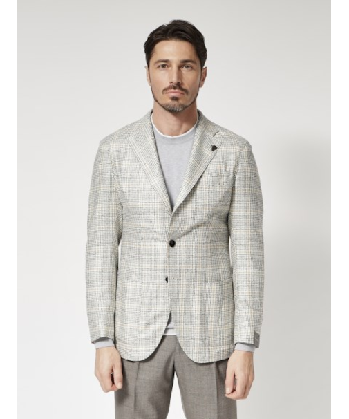 シルクチェックジャケット