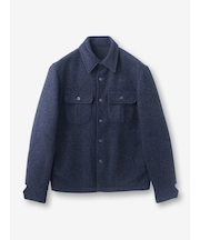 ウールブレンド ダブルポケットシャツブルゾン