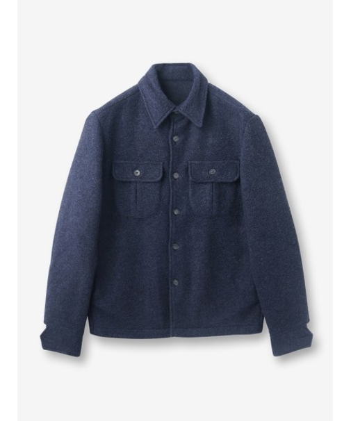 ウールブレンド ダブルポケットシャツブルゾン