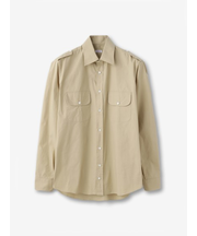 コットン エポレット付きシャツ