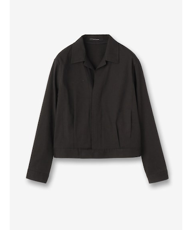 リネン混 シャツブルゾン