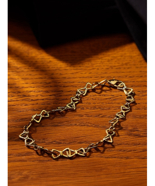 【LEON×STRASBURGO】ダイヤ付きボウタイブレスレット