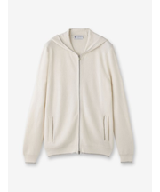 シルクコットン ニットパーカー