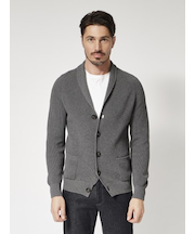 ショールカラーカーディガン