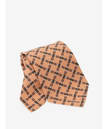 フラワー格子柄タイ