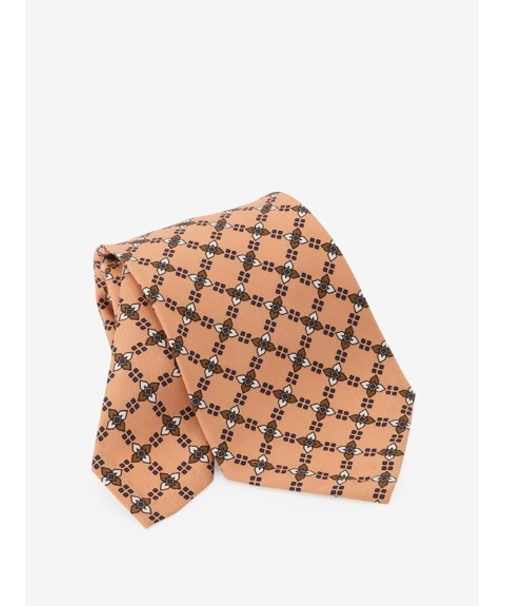 フラワー格子柄タイ