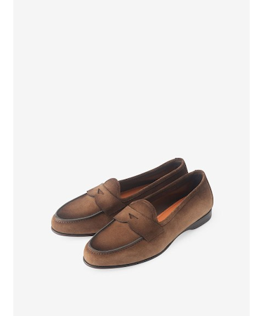 【ANDREA】スエード コインローファー