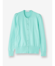 【27ゲージ】コットン パフスリーブカーディガン