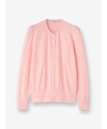 【27ゲージ】コットン パフスリーブカーディガン