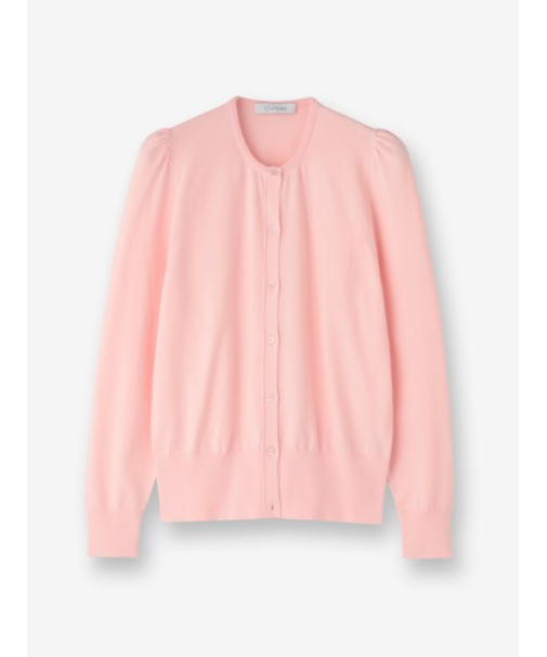 【27ゲージ】コットン パフスリーブカーディガン