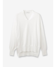 コットン Vネックニット